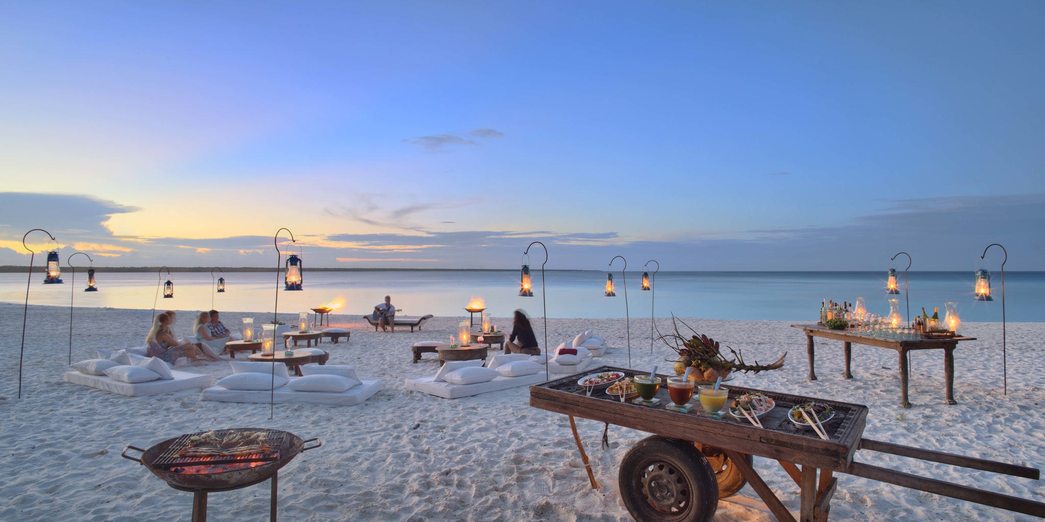 Zanzibar beach view on an African safari honeymoon