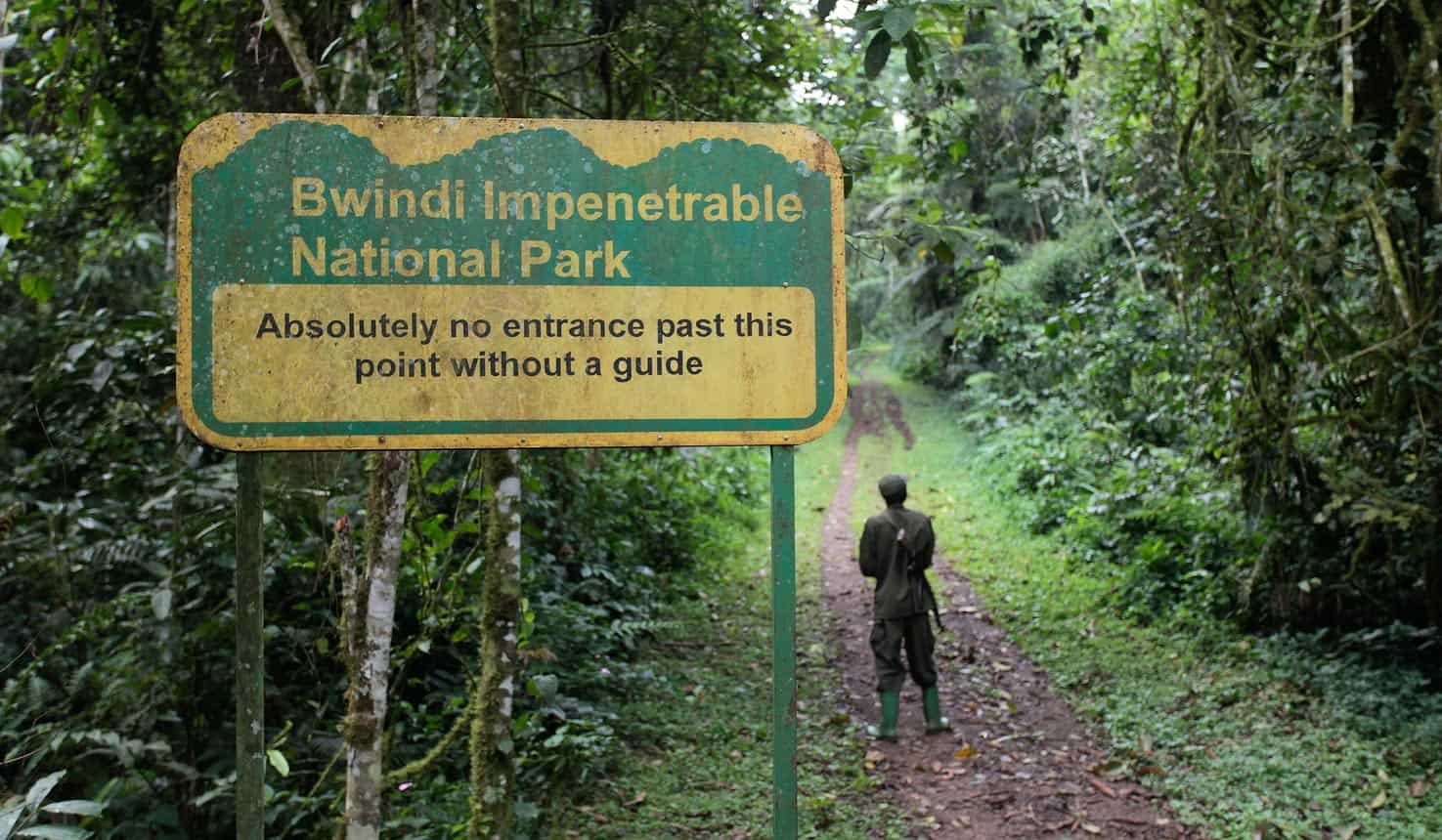 Bwindi Impenetrable National Park entrance Uganda
