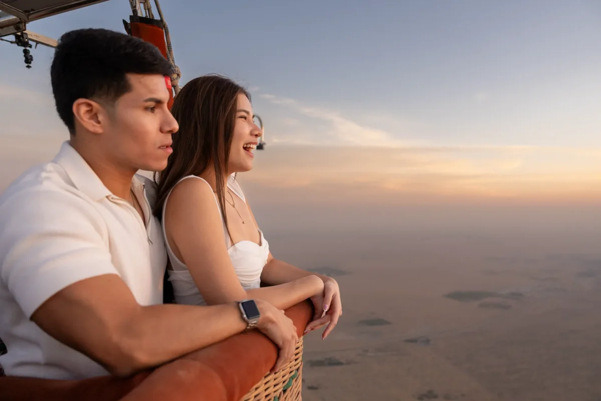 Hot air balloon safari experience