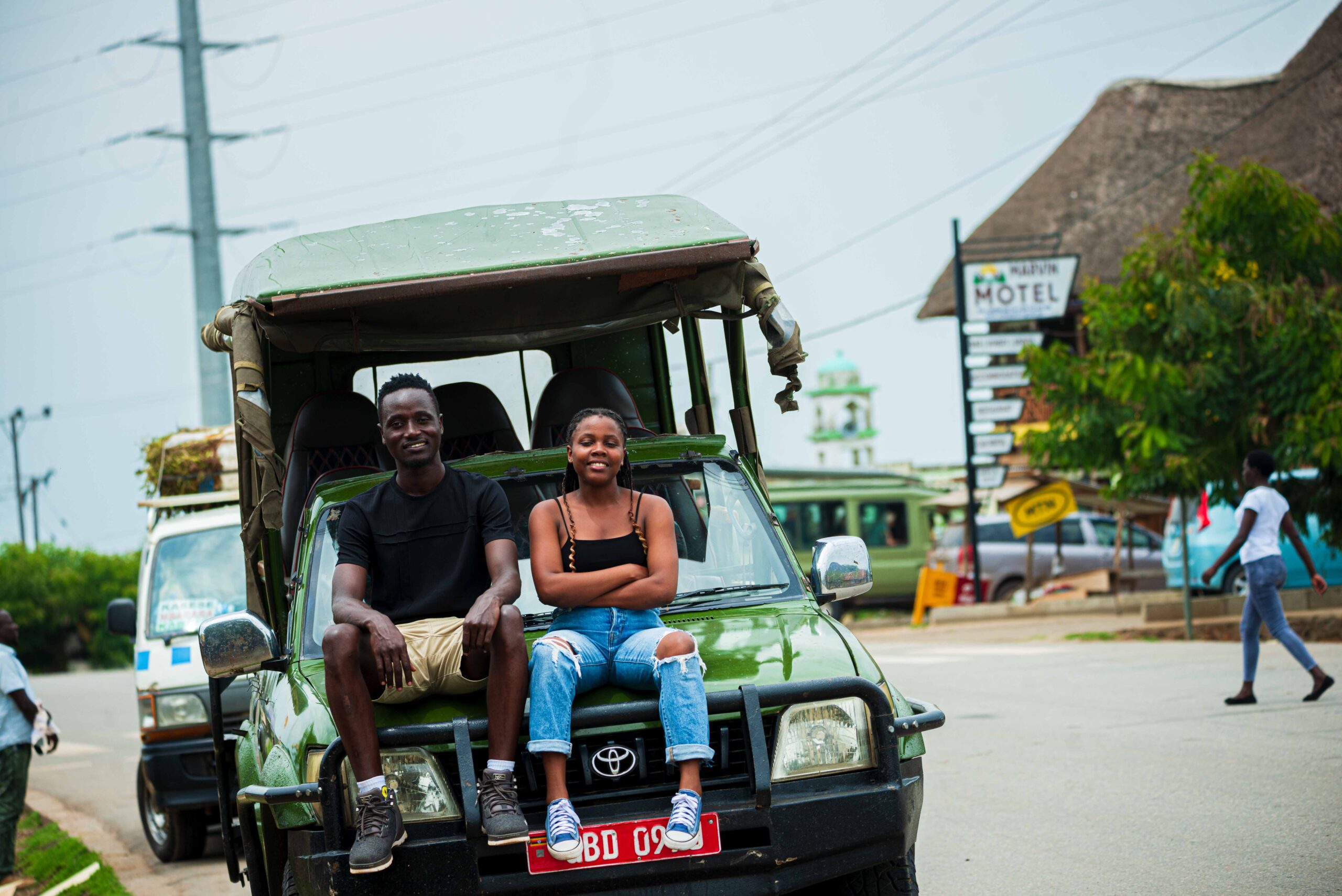 Romantic Safari Honeymoon Moment