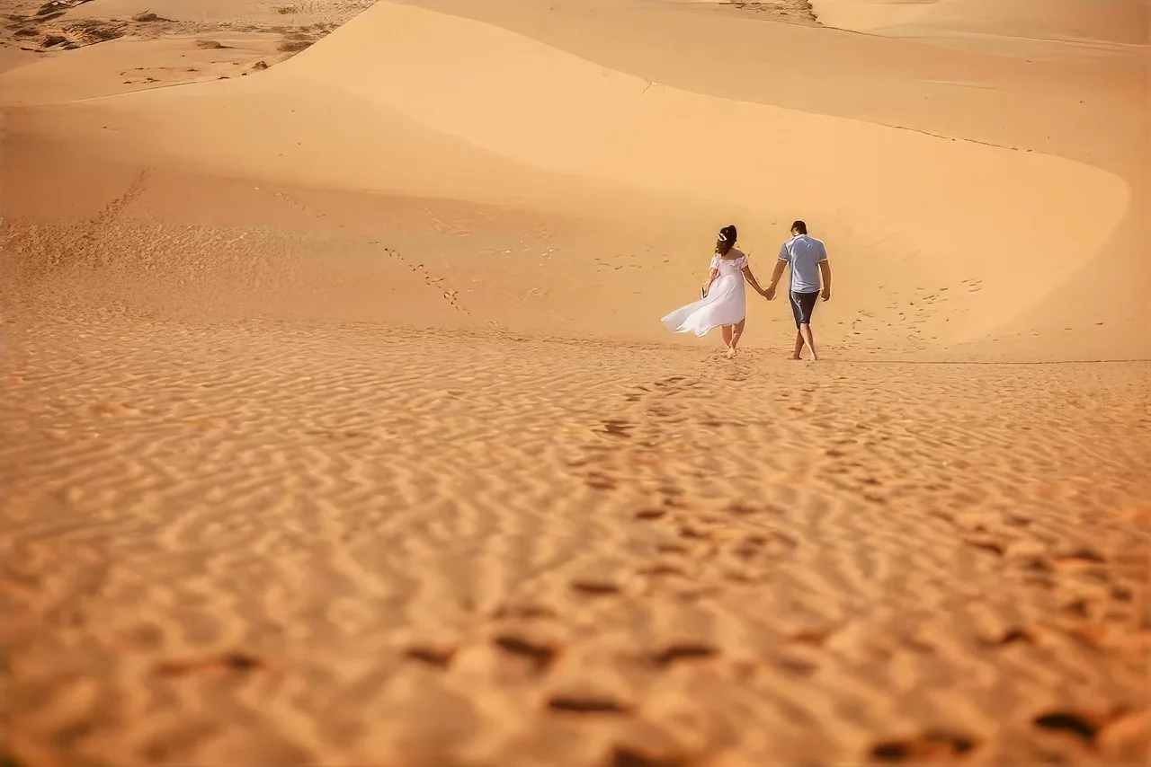 Namibia Dune Walk Honeymoon