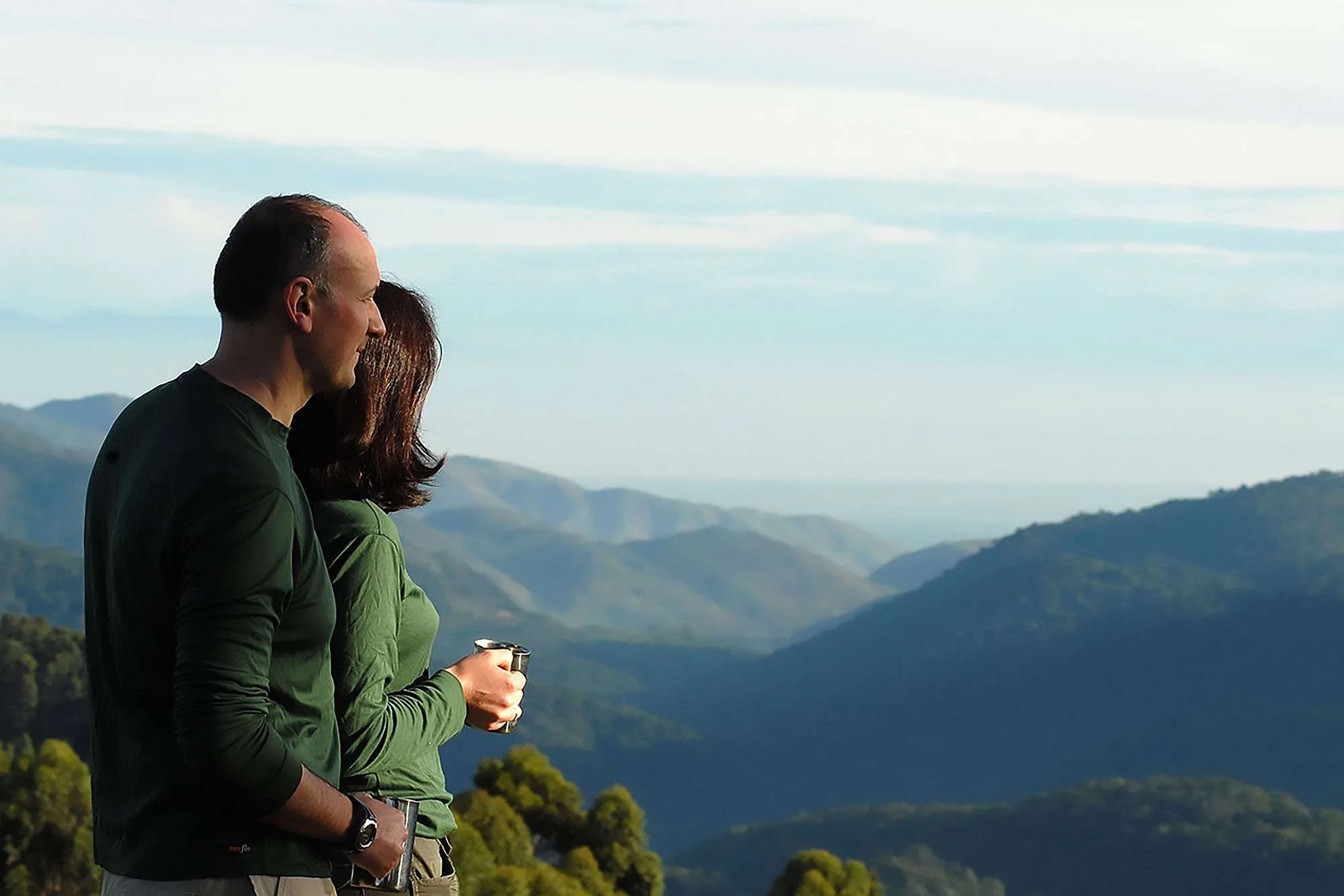 Romantic couple Bwindi Nkuringo mountains