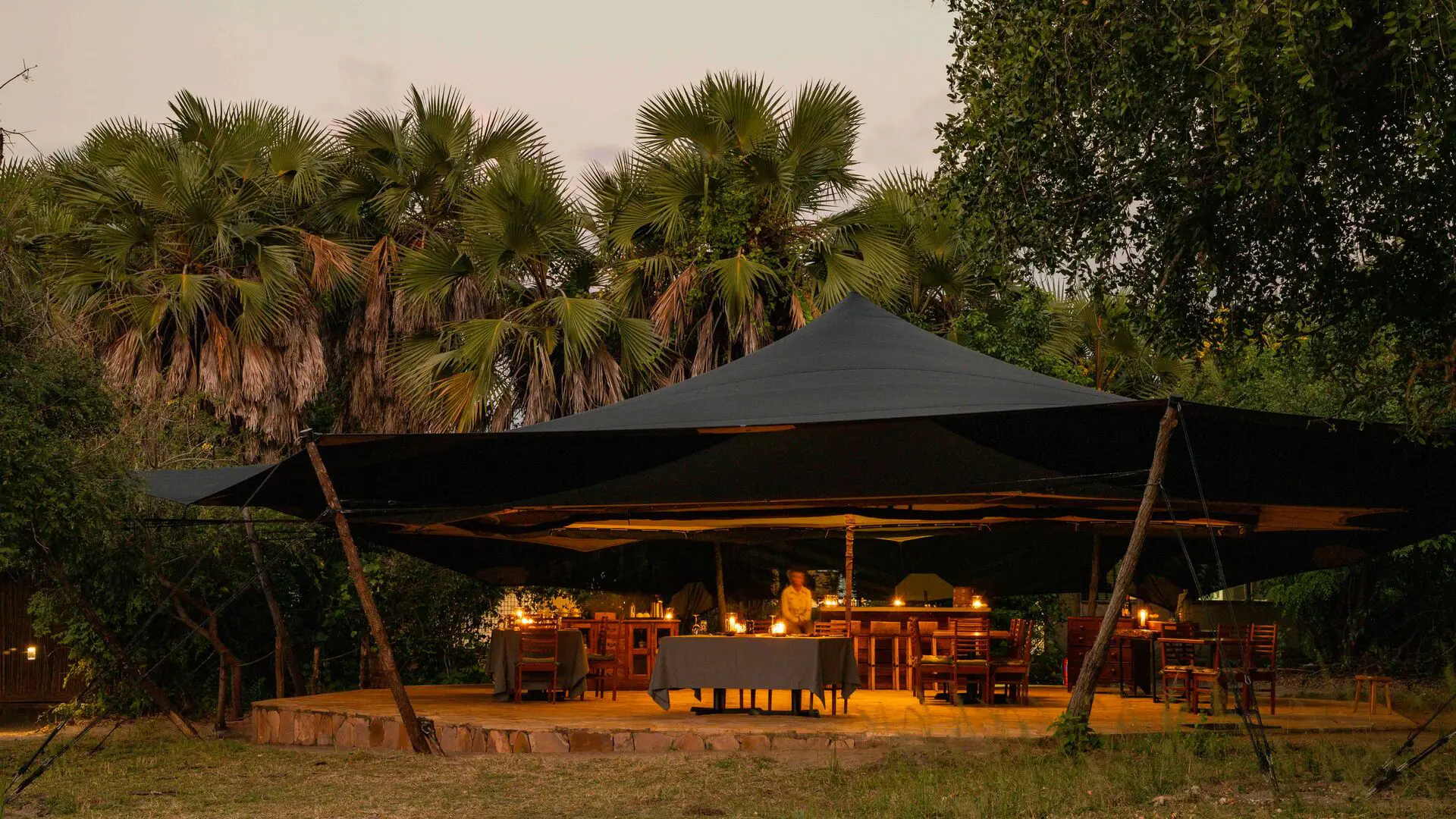 Roho ya Selous offers modern luxury tents surrounded by untouched wilderness. 