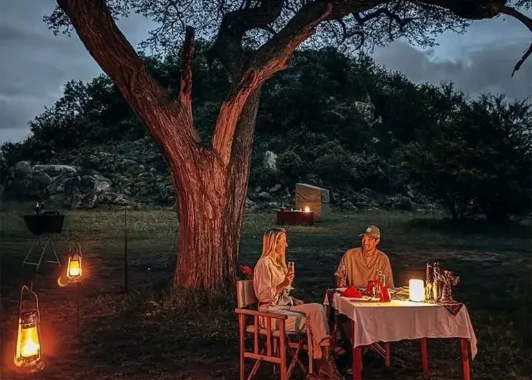 Couple Enjoying a Romantic Safari in Tarangire National Park