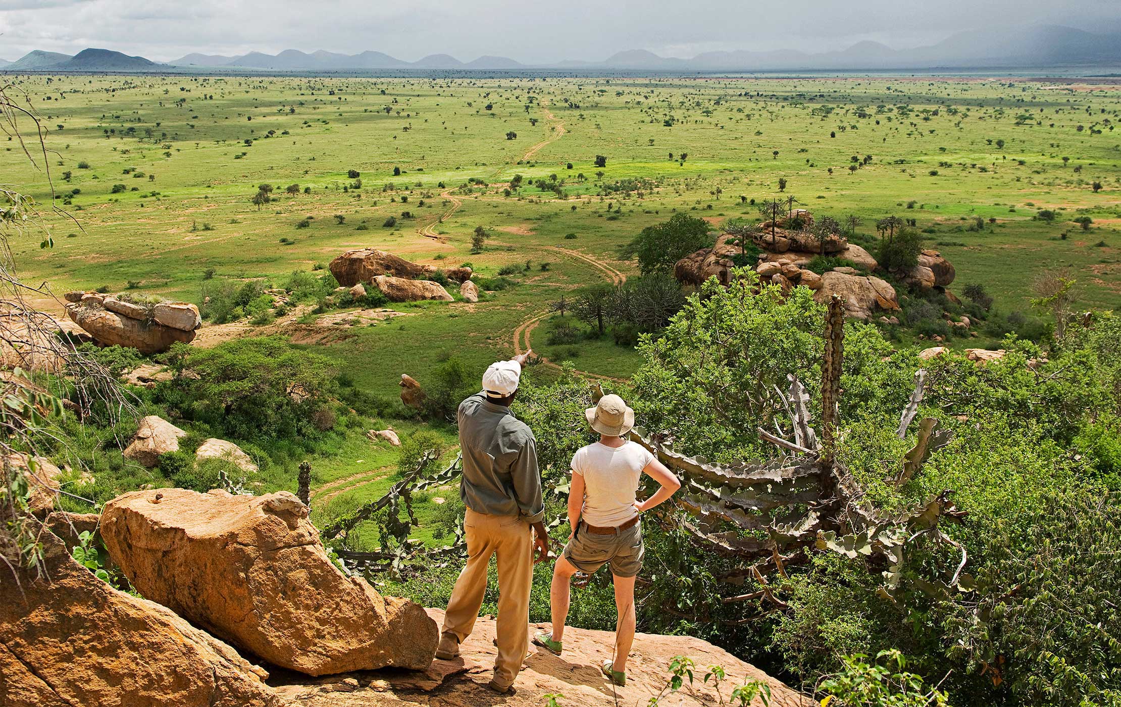 Couples Enjoying a Guided Walking Safari