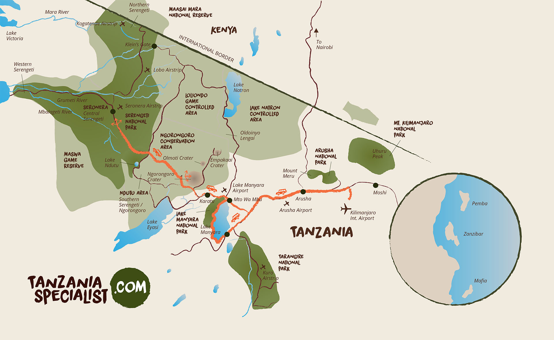 Sample 7-Day Tanzania Classic Romance Honeymoon Safari Itinerary 1
