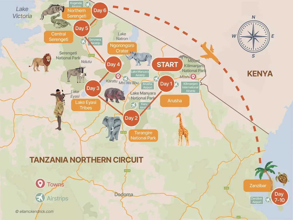 Sample 7-Day Tanzania Classic Romance Honeymoon Safari Itinerary 3