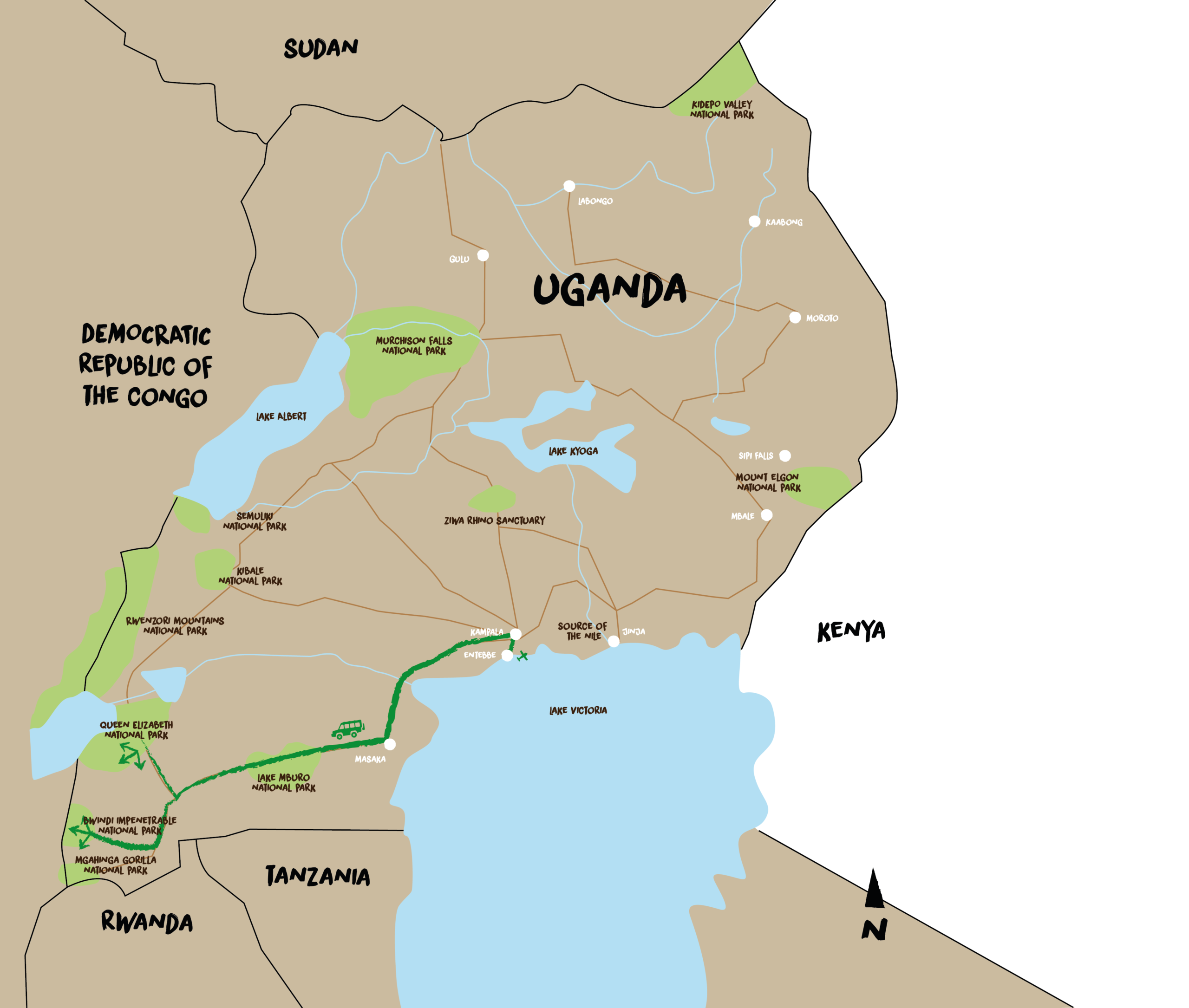 8-Day Uganda Gorilla Trekking and Wildlife Honeymoon Itinerary