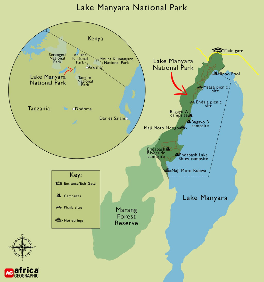 Where is Lake Manyara National Park in Tanzania